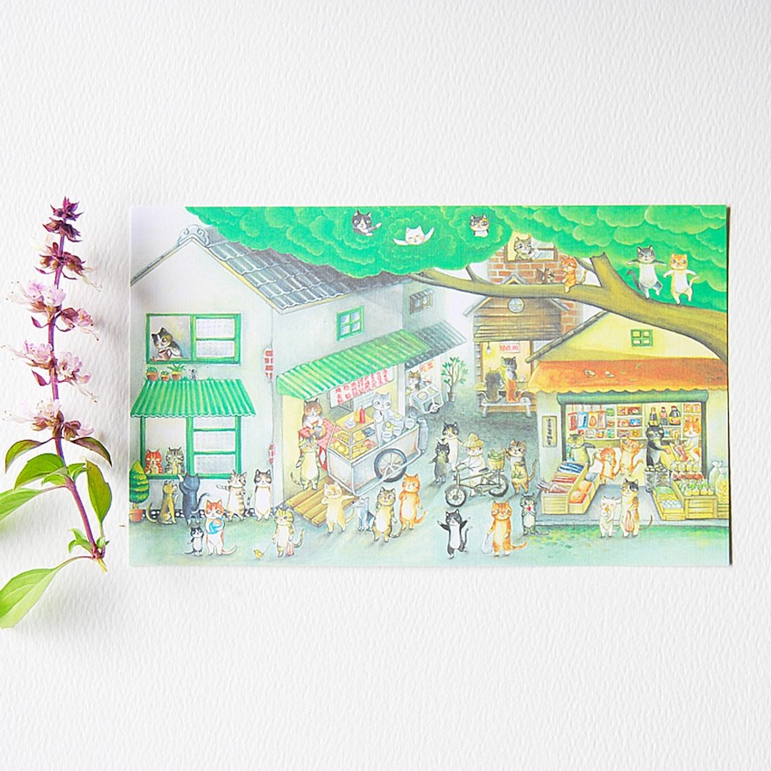 fish cat /怀旧时光/明信片 - 卡片/明信片 - 纸 多色