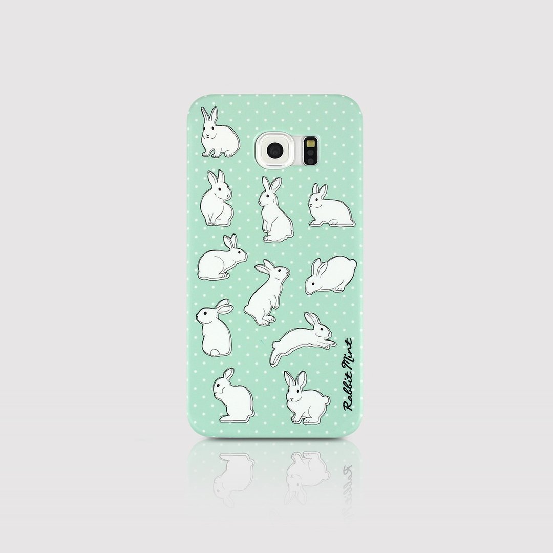 (Rabbit Mint) 薄荷兔手机壳 - 波点系列 - Samsung S6 edge (P00051) - 手机壳/手机套 - 塑料 绿色