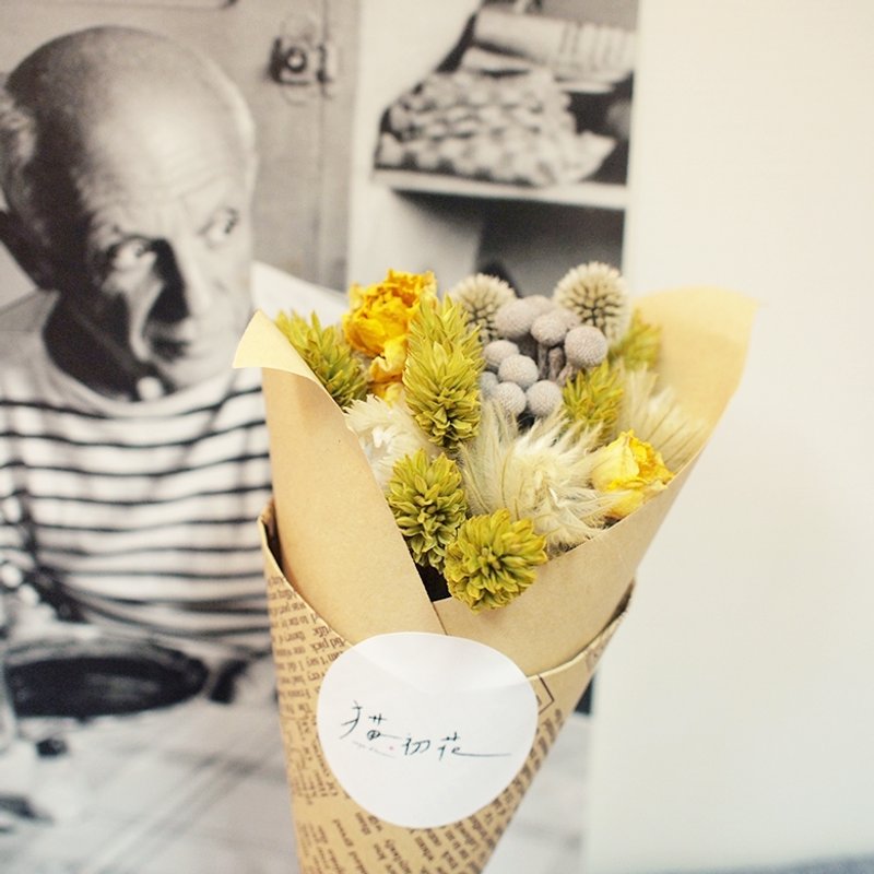 猫. 初花 ｜ 吼哟迷你不迷你甜筒干燥花 - 植栽/盆栽 - 植物．花 金色