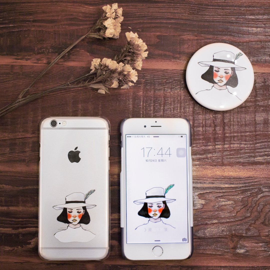 远行女孩 iphone/samsung 透明手机壳 - 手机壳/手机套 - 塑料 白色