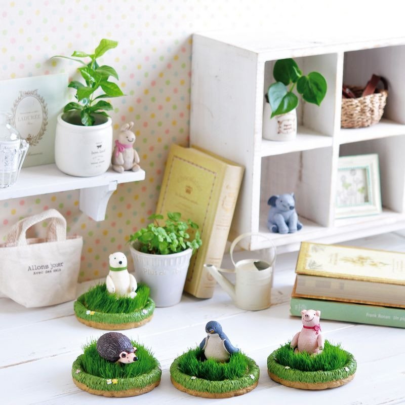 【福利品特卖】ZOONY GARDEN  动物植栽盆器 / 高尔夫球草 - 玩偶/公仔 - 陶 绿色