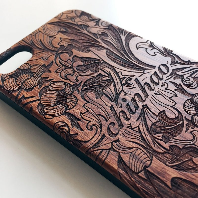 定制化真木雕刻 iPhone 7 / 7 Plus / 6 / 6s / iPhone 6 Plus / iPhone 6s Plus手机壳 F002 - 手机壳/手机套 - 木头 咖啡色