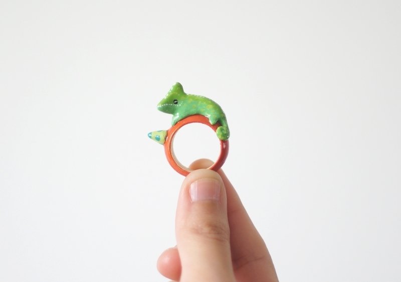 [独角森林] 两栖动物戒指 - 其他 - 粘土 多色
