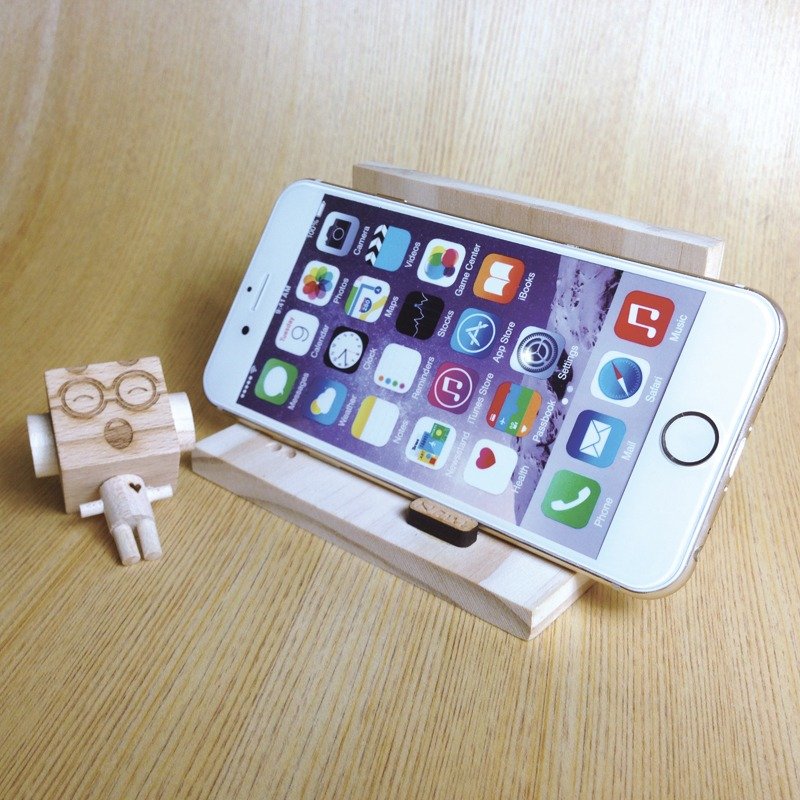 【 定制化 】【 圣诞礼物 】NANI 手机座 / 名片座   手写英文名字、祝词 - 其他 - 木头 