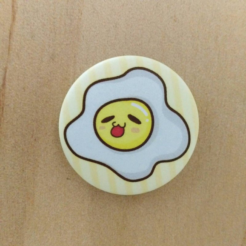 荷包蛋/小徽章(32mm) - 徽章/别针 - 塑料 