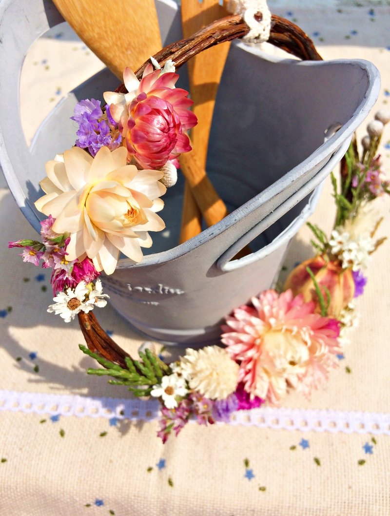 ❤【温婉小调─细藤迷你圈儿】❤干燥花 婚礼小物 生日礼物 婚礼布置 - 植栽/盆栽 - 其他材质 