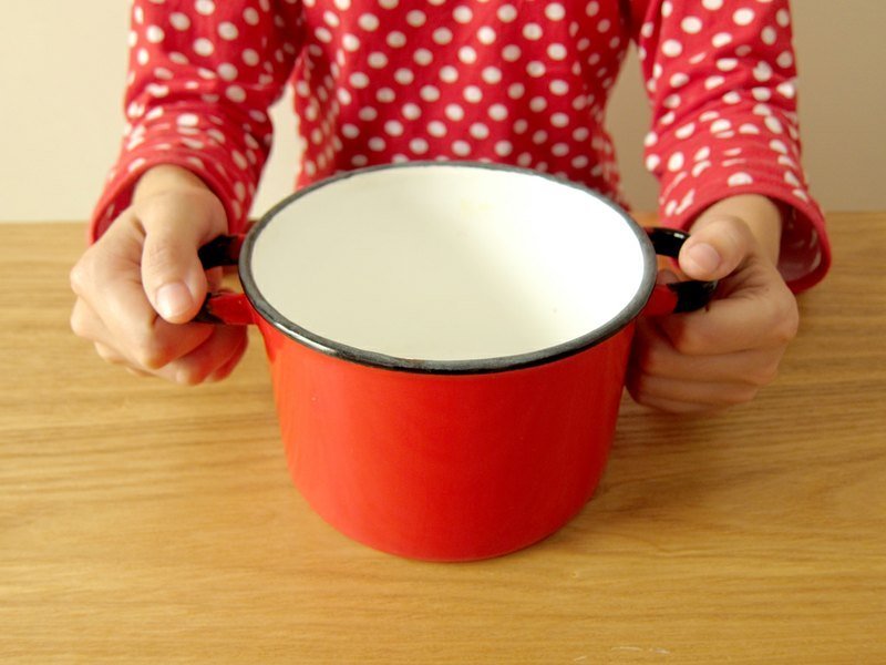 波兰50年代珐琅老汤锅(深锅-红) - 厨房用具 - 其他金属 红色