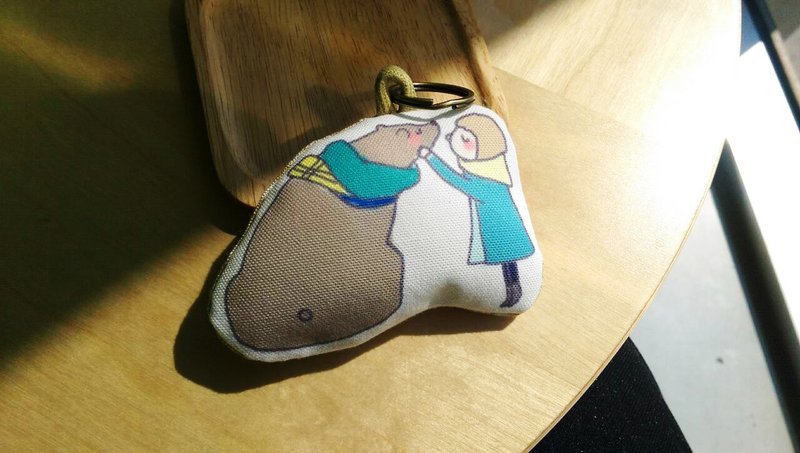 (少量上架)当你的暖暖/咻咻熊家的手工大钥匙圈/布吊饰 - 钥匙链/钥匙包 - 其他材质 白色