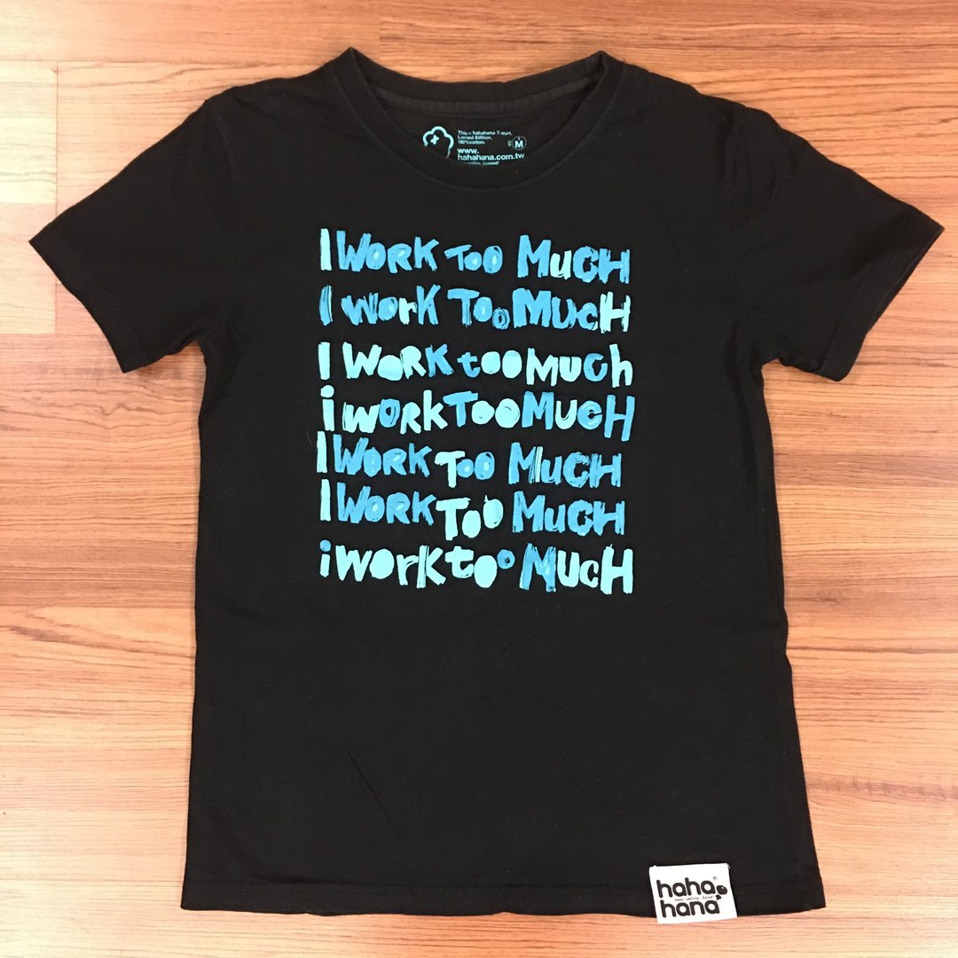 | I wOrK ToO MuCH III | - 女装 T 恤 - 棉 黑色