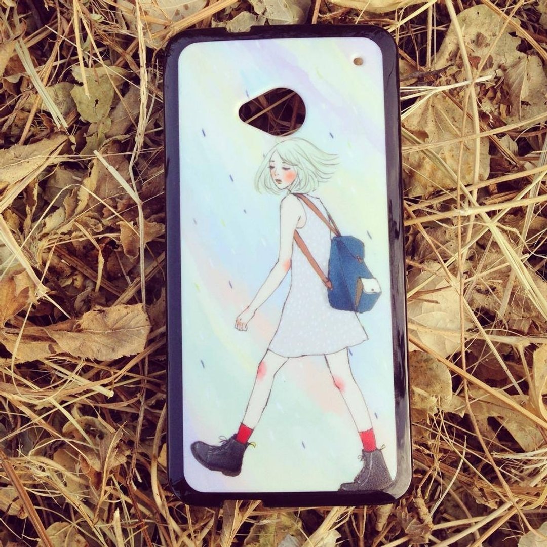 甜蜜生活女孩系列 走风少女 htc new one 手机壳 - 手机壳/手机套 - 塑料 多色
