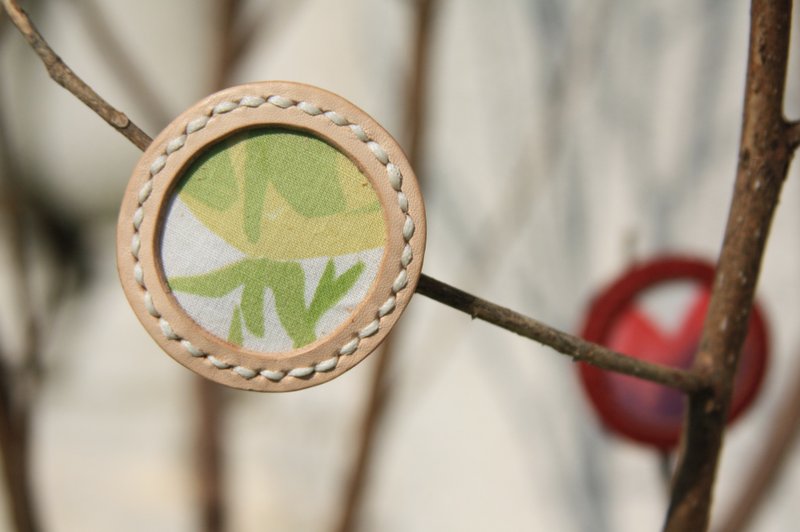 cottontail // 手工皮革发夹 - 发饰 - 真皮 白色