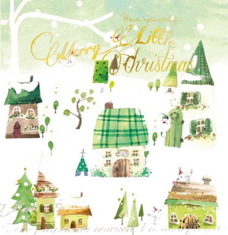 fion stewart手绘耶卡单张--绿绿村 - 卡片/明信片 - 纸 绿色