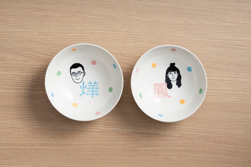 【定制化礼物 大碗】人像优惠碗组(03月31日出货) - 其他 - 其他材质 
