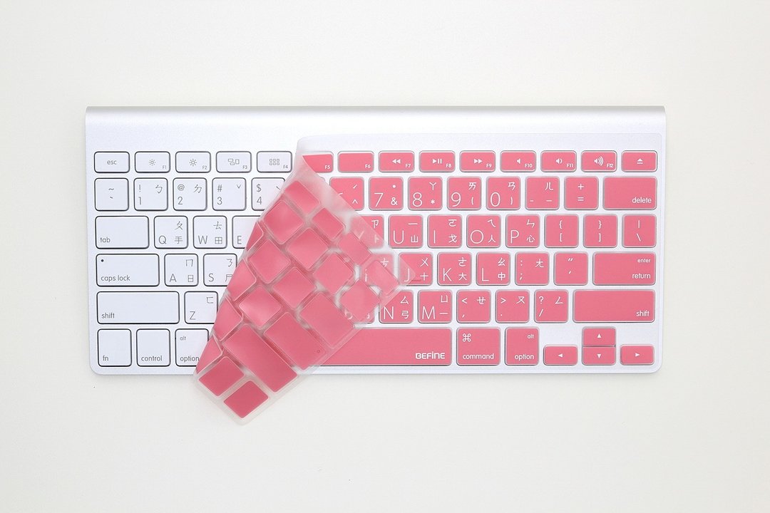 BE Apple Wireless KB 专用键盘保护膜(KUSO中文Lion版) 粉底白字 - 平板/电脑保护壳 - 其他材质 粉红色