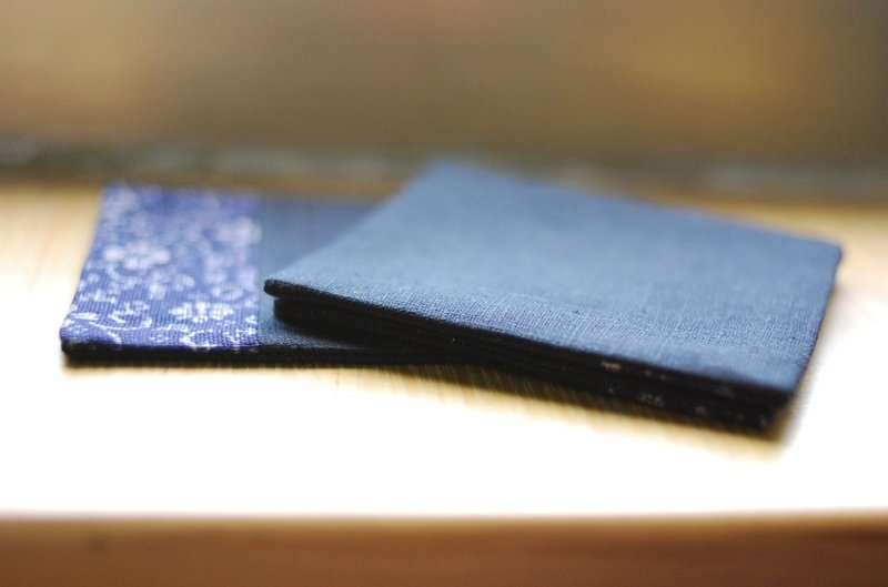 = BoBo Pig =手工拼接布杯垫 双造型  靛蓝·黑  B款/六入一组/ - 杯垫 - 其他材质 