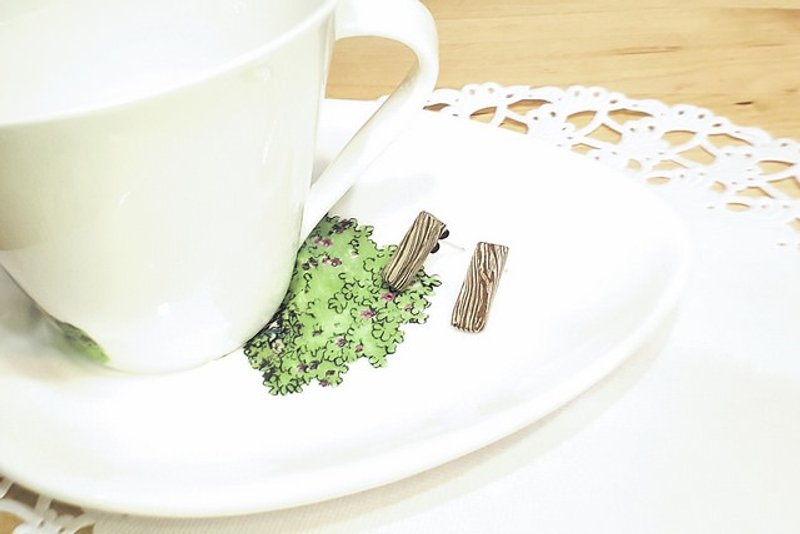 //原味// 木目金 耳环 - 耳环/耳夹 - 贵金属 多色