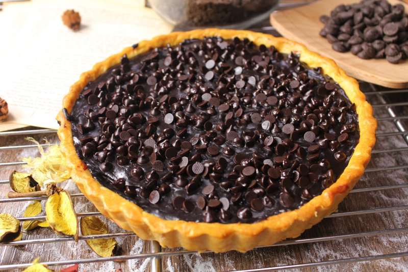 【Apie烘焙研究中心】手工巧克力覆盆子蛋糕派/8寸 - 咸派/甜派 - 新鲜食材 黑色