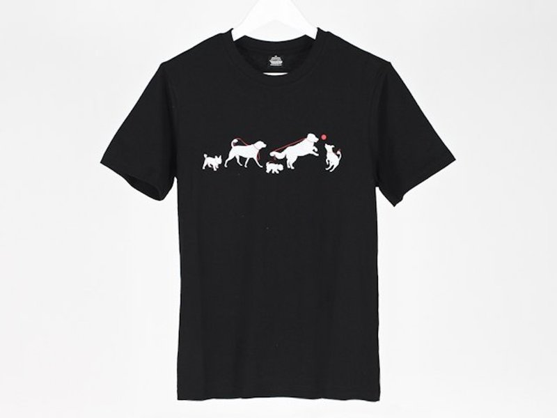 狗溜狗 Tail Hand 男生 - 男装上衣/T 恤 - 棉．麻 黑色