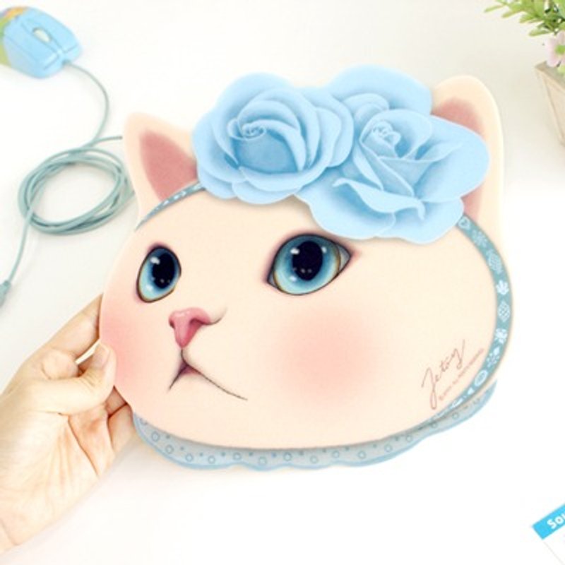 Choo choo 甜蜜猫好友鼠标垫_Blue rose  - 其他 - 塑料 蓝色