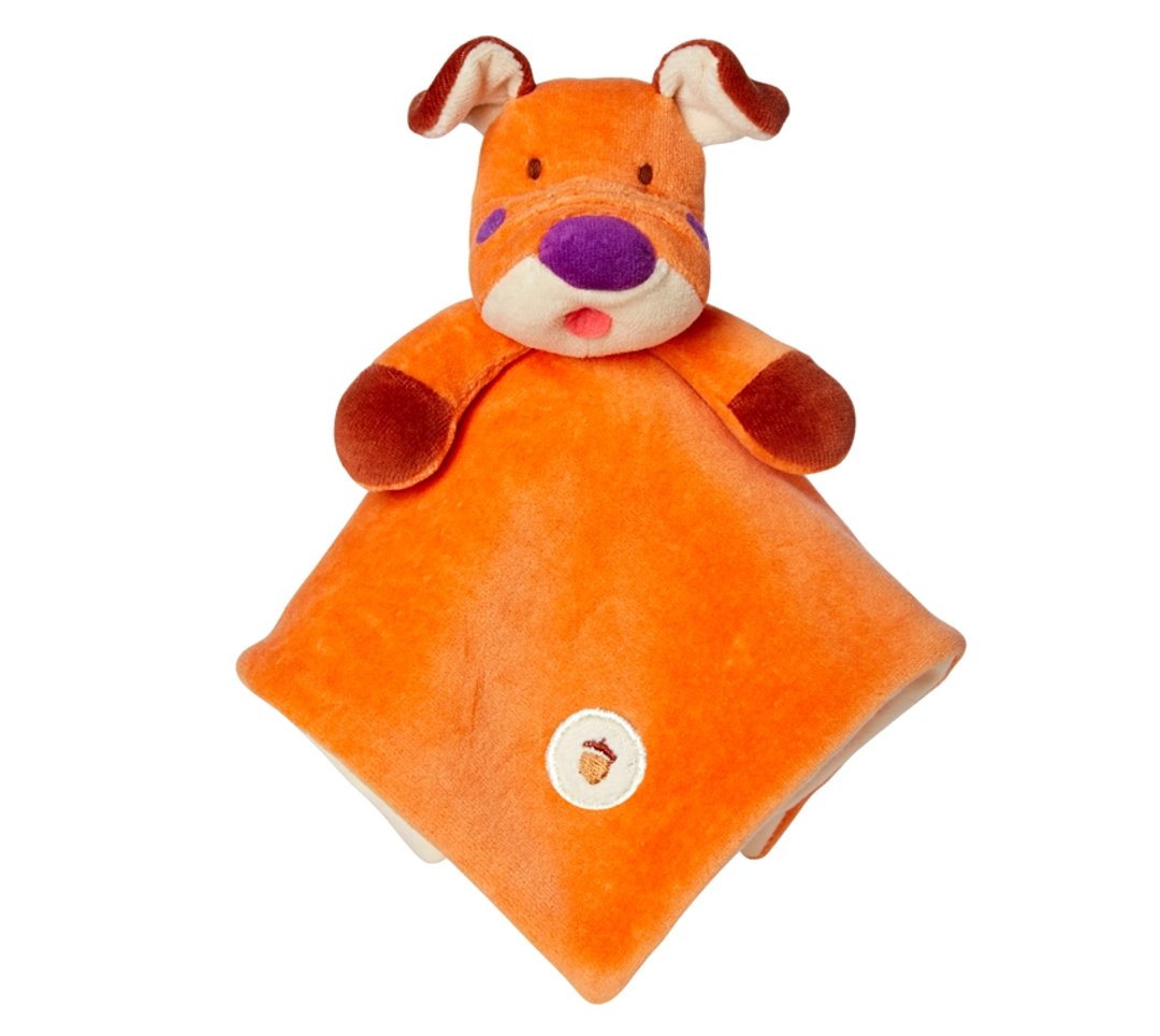 美国MyNatural Lovie Blankie天然纯棉安抚巾-橘色小狗 - 玩具/玩偶 - 棉 橘色