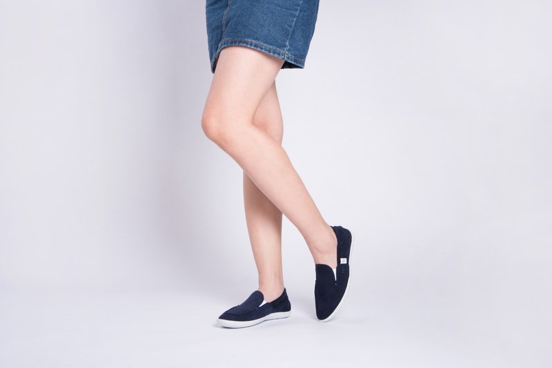 【出清特价】宝特瓶制休闲鞋  FYE乐福懒人鞋   深蓝色  女生款 - 女款休闲鞋 - 环保材料 蓝色