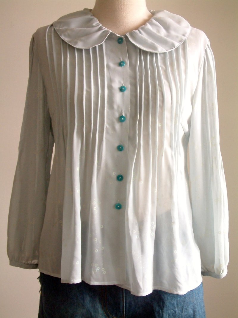 圆亮亮上衣 - 女装上衣 - 其他材质 蓝色