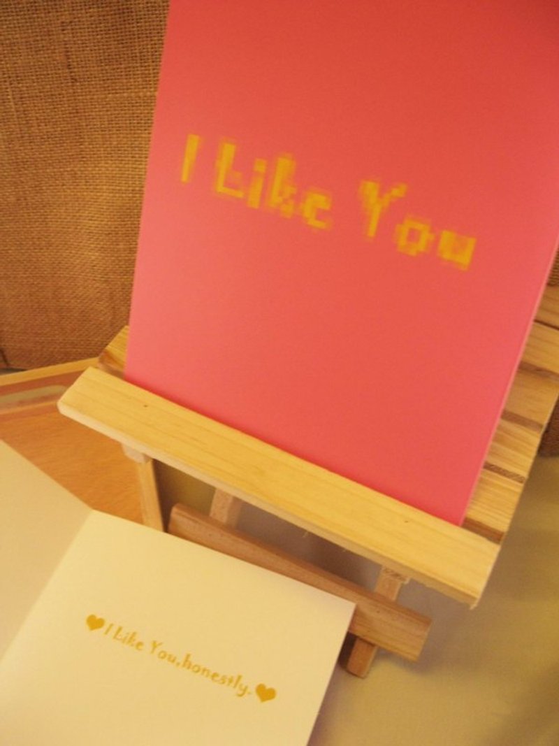 告白●马赛克●告白卡●害羞卡片系列●附赠漫画小卡一张 - 卡片/明信片 - 纸 粉红色