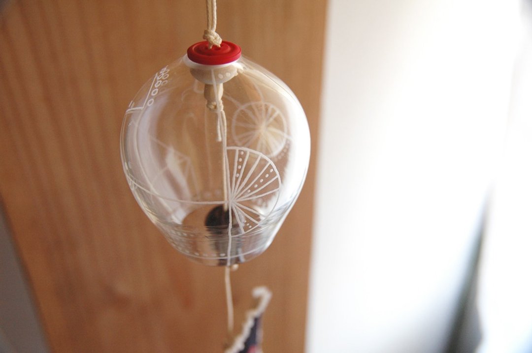 Protractor wind chimes: wind chimes - 摆饰 - 玻璃 红色