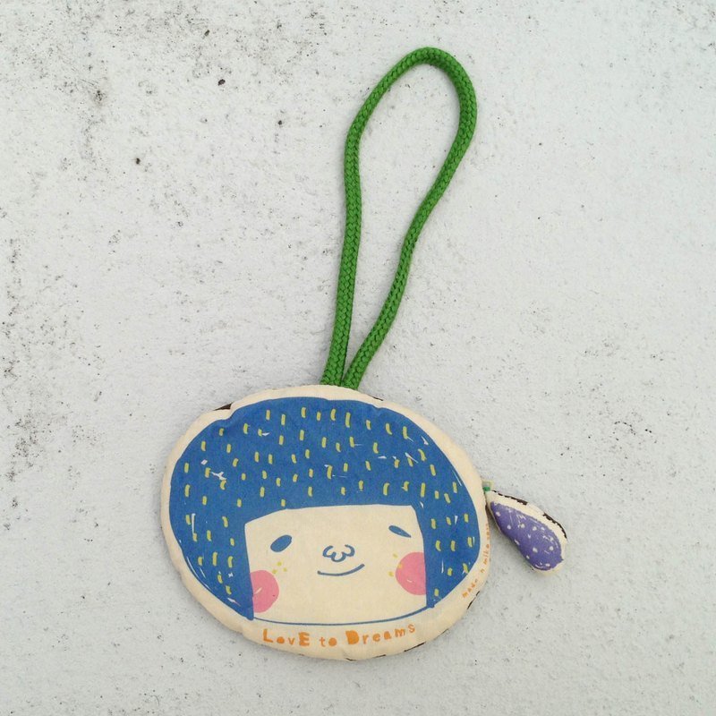 小女孩 悠游卡夹/零钱包-紫 - 零钱包 - 棉．麻 紫色