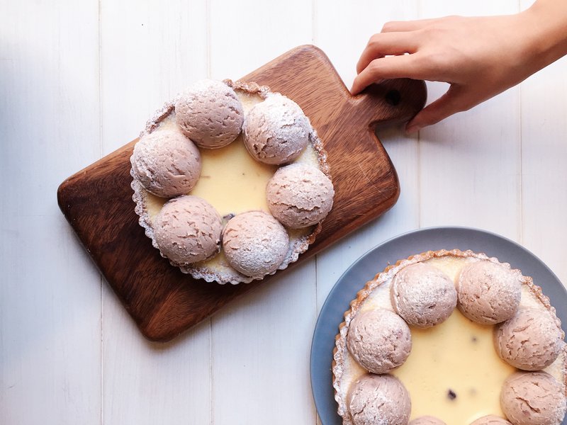 7寸芋泥蓝莓布丁塔 - 蛋糕/甜点 - 新鲜食材 银色