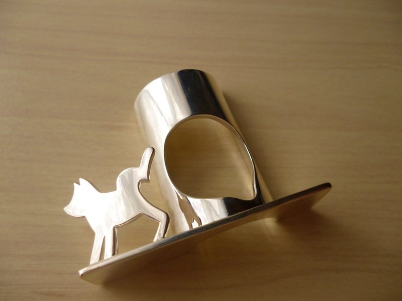 Pee Ring - 戒指 - 其他金属 银色