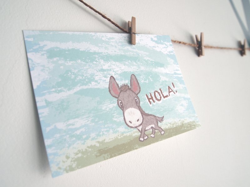 明信片- Hola! 小毛驴 - 卡片/明信片 - 纸 