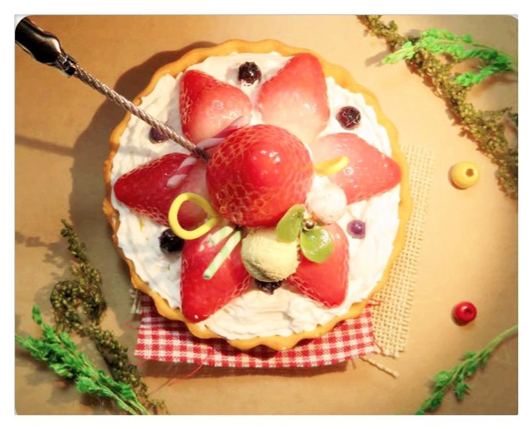 【Sweet Deco】手工春日草莓奶油塔memo夹 - 文件夹/资料夹 - 其他材质 红色