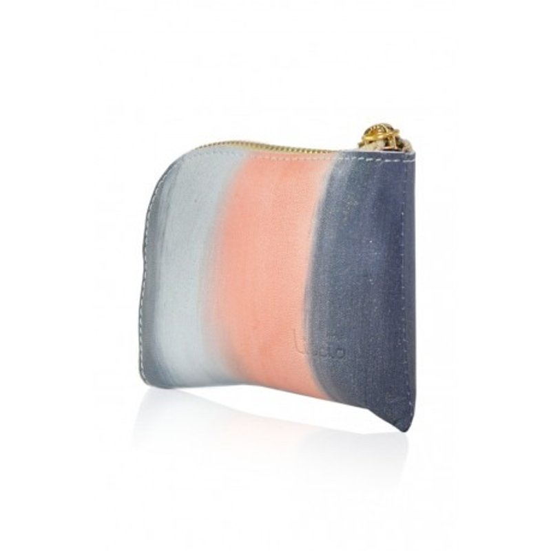 ISABELLA POUCHETTE HAND-PAINTED LEATHER (SILVERY PEACH) - 化妆包/杂物包 - 真皮 多色