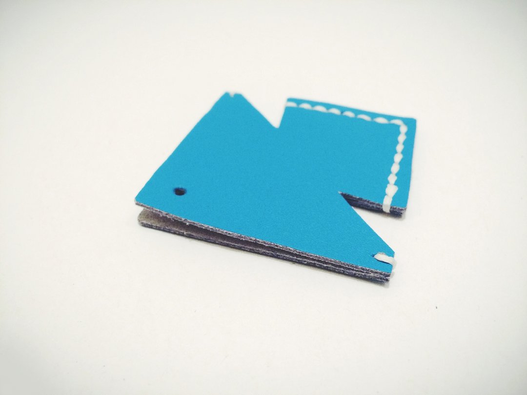 Zemoneni 全手作 牛皮革 鱼仔书签 Bookmarks - 书签 - 真皮 蓝色