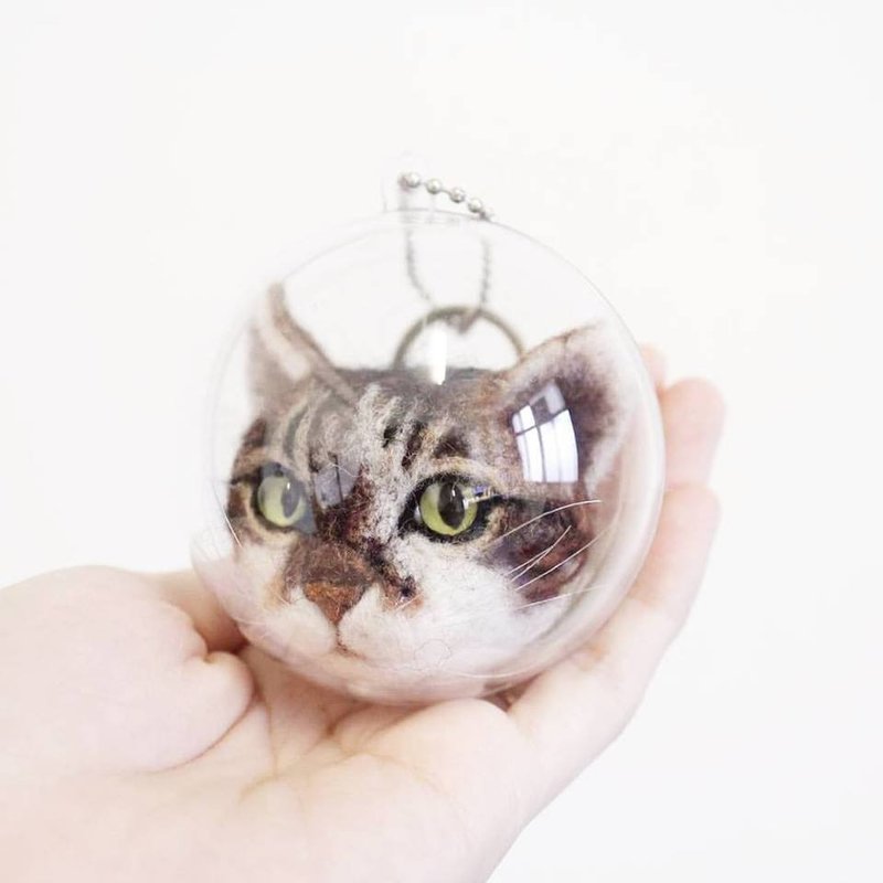 订制羊毛毡宠物吊饰/猫咪钥匙圈/ 猫咪吊饰 - 玩偶/公仔 - 羊毛 多色