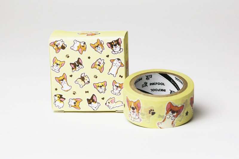 纸胶带｜调皮捣蛋的小柯基们 design by 椪妹 - 纸胶带 - 纸 