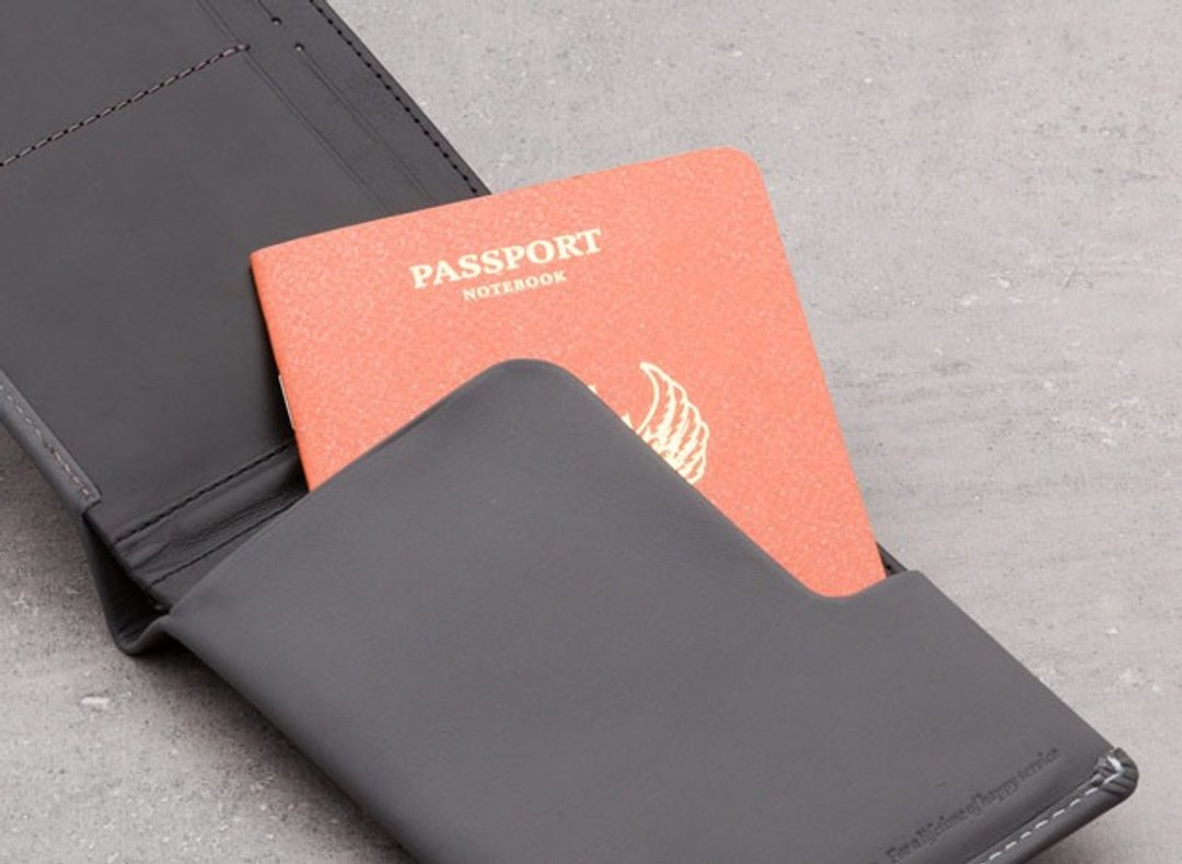 澳洲Bellroy Travel Wallet旅行护照专用附笔真皮皮夹 (Slate 石瓦灰) By plain-me - 皮夹/钱包 - 真皮 灰色