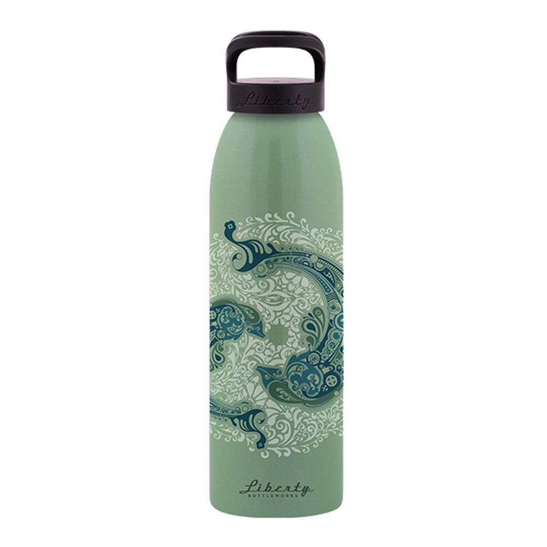 Liberty 美制超轻量环保运动水壶-700ml-鱼然自得/单一尺寸 - 水瓶/水壶 - 其他金属 绿色