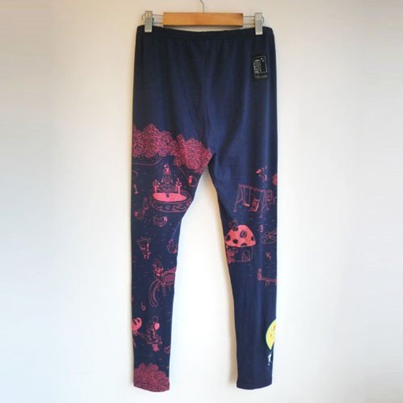 Urb  公园躲猫猫 内搭裤 - 女装长裤 - 棉．麻 蓝色