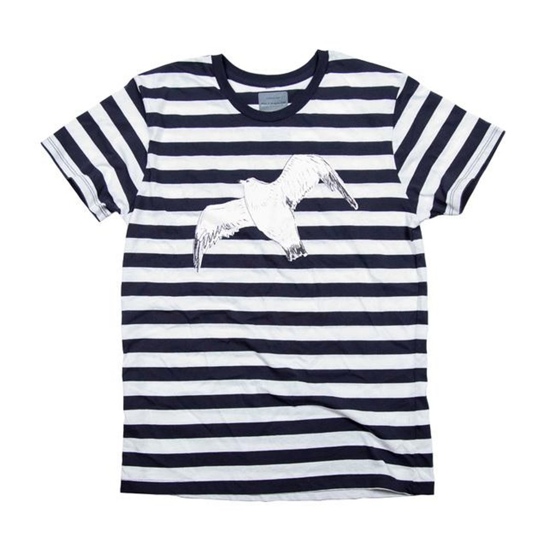 Marin border ⭐ there ladies size. Gull illustrations T-shirt - 女装 T 恤 - 棉 