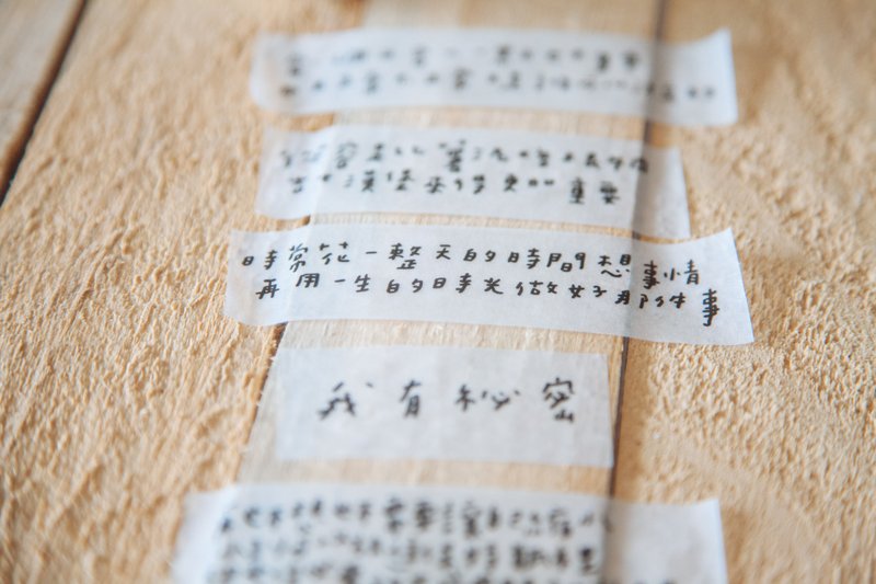 今晚我是手-手写文字纸胶带/一次拥有五句话(宽版3cm)  - 纸胶带 - 纸 白色