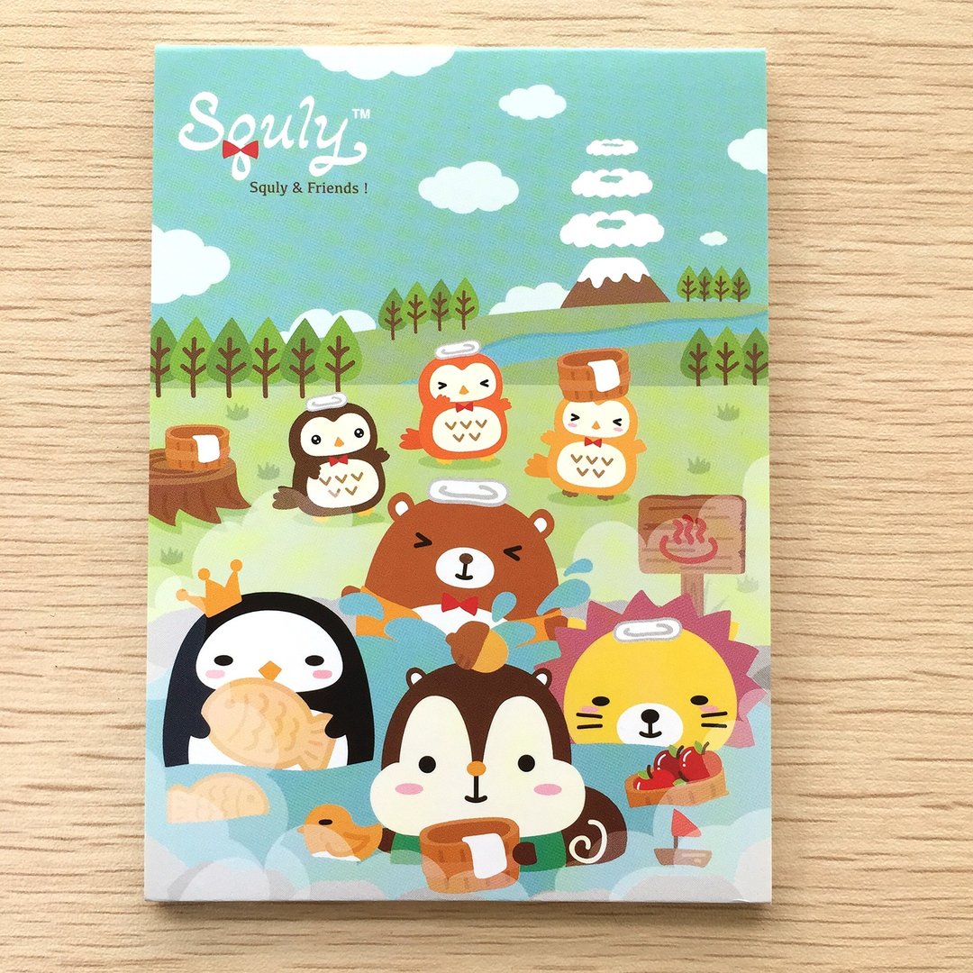 Squly & Friends 记事簿（温泉）(D013SQS) - 笔记本/手帐 - 纸 蓝色