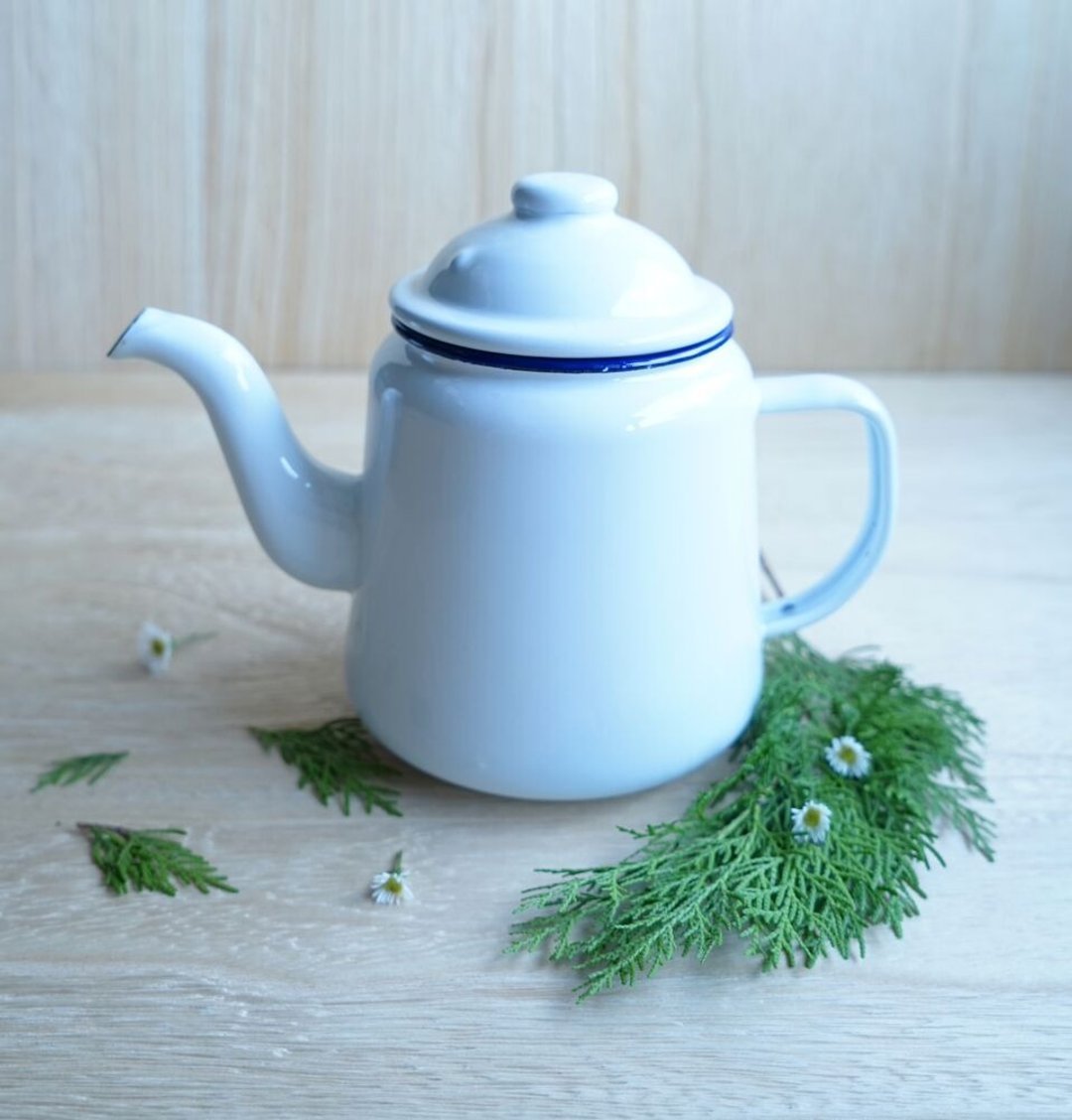 英国下午茶珐琅壶-白 | FALCON - 茶具/茶杯 - 珐琅 白色