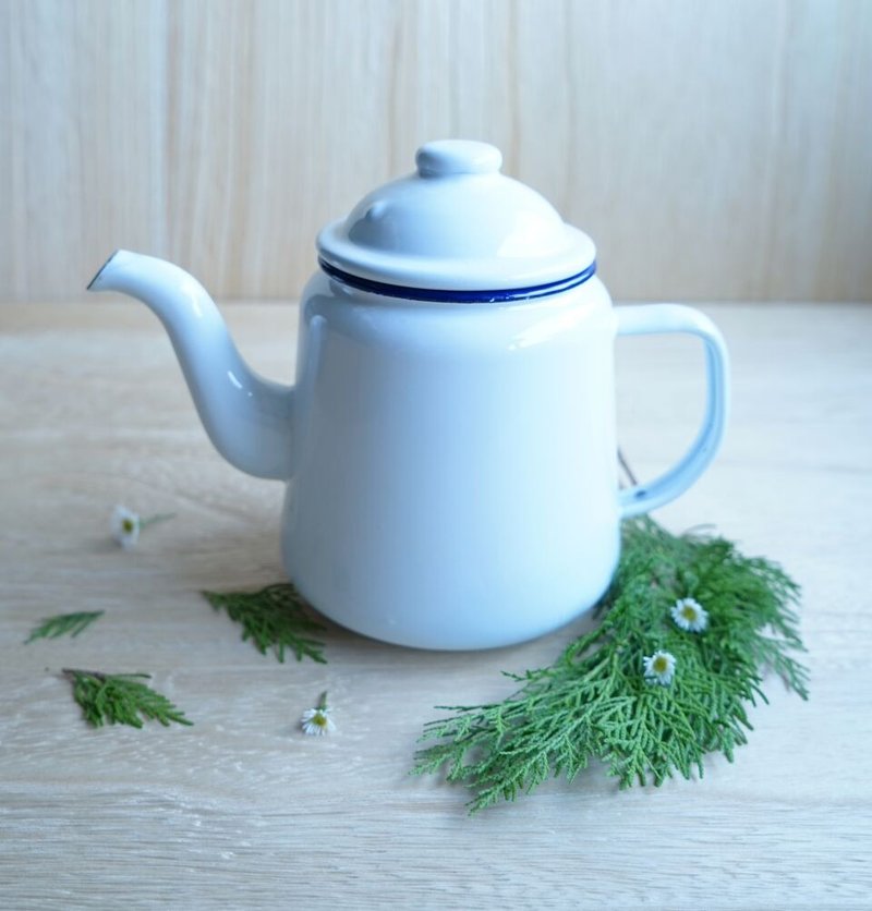 英国下午茶珐琅壶-白 | FALCON - 茶具/茶杯 - 珐琅 白色