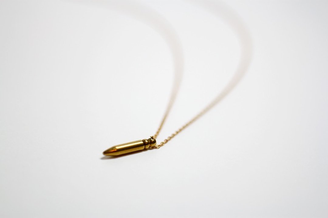 little bullet 都会简约黄铜几何造型短链 - 锁骨链 - 其他金属 金色