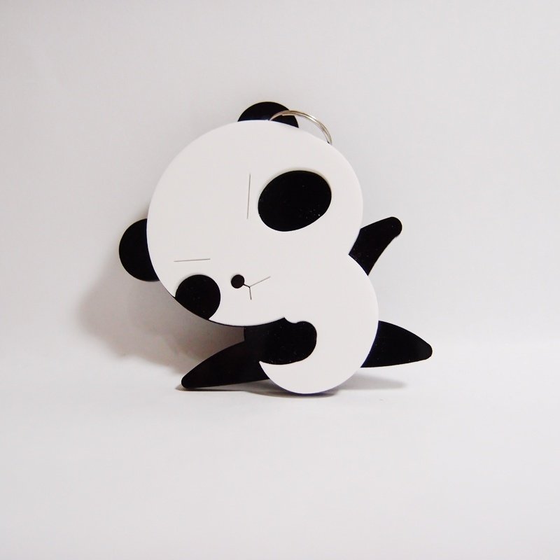 我爱动物园 │功夫熊猫 压克力钥匙圈【PONMiO碰米欧】 - 钥匙链/钥匙包 - 压克力 白色