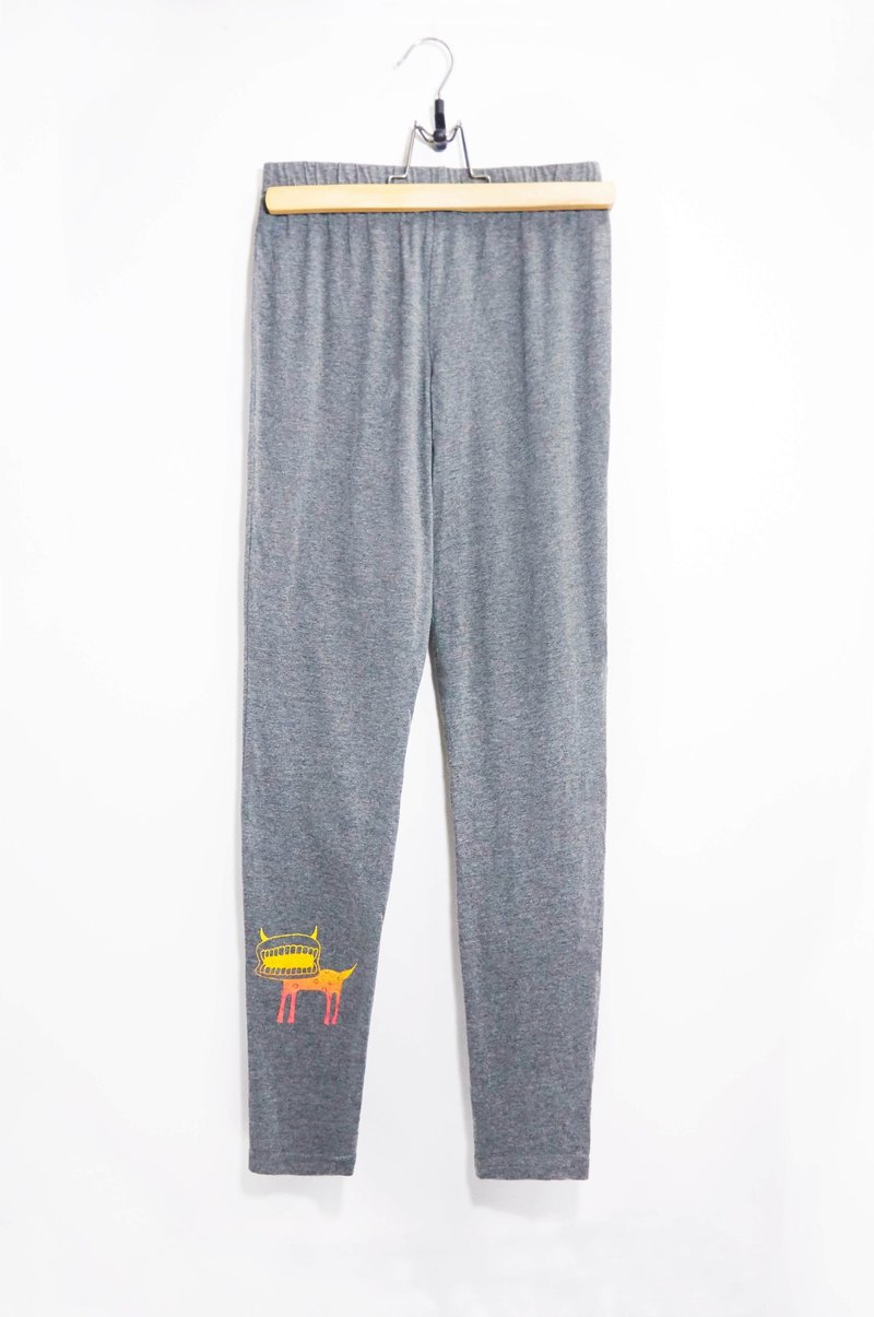 限量手感棉内搭裤 - 狗/小怪兽 ( 麻花灰 ) - 女装长裤 - 棉．麻 