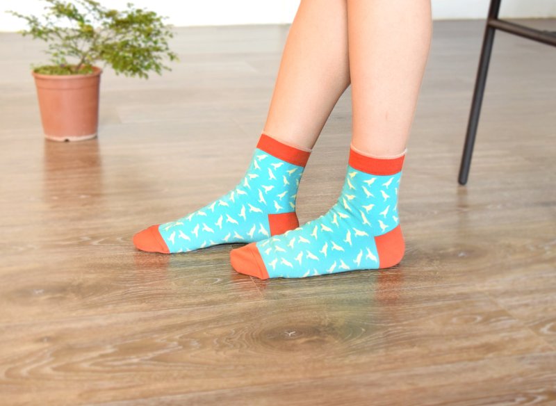 八哥缇花短袜 / 琉璃绿 - 袜子 - 其他材质 