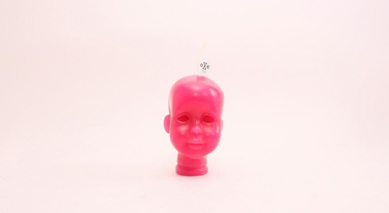 桃红婴儿造型蜡烛 baby - 摆饰 - 蜡 红色